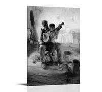 Henry Ossawa Tanner Classic Posters Poster The Banjo Lesson(darker) Canvas Wall Art Decorative Bedroom Modern Home Print Picture Artworkss 20x30inch(50x75cm)