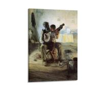 Henry Ossawa Tanner - The Banjo Lesson Art Painting Posters Canvas Wall Art Decorative Bedroom Modern Home Print Picture 12x18inch(30x45cm)