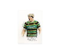 Henry Pollock Northampton Saints Rugby Player Watercolour Art Print, A4, Unframed, Gift for Rugby Fans