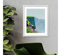 Henry Rivers Ireland Cliffs of Moher Framed Art White