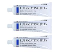 Henry Schein Sterile Lubricating Jelly - 4 oz Flip-Top Tubes, 3-Pack - Water-Soluble, Non-Greasy Formula for Medical and Personal Use, Easy Dispensing and Application