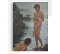 Henry Scott Tuke A Bathing Group No1 | Queer Art Painting, Vintage Homosexual Print, Fine Wall Art Poster, Homoerotic Artwork Picture Gift