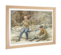 Henry Scott Tuke Bailling a Spiller Framed Wall Art Print A2 Oak