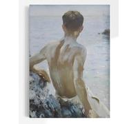 Henry Scott Tuke Beach Study | Queer Men Art Painting, Vintage Homoerotic Print, Gay Male Wall Art Poster, LGBT Artwork Boyfriend Gift