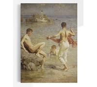 Henry Scott Tuke Gleaming Waters | Queer Art Painting, Vintage Homosexual Print, Gay Male Wall Art Poster, Homoerotic Artwork Picture Gift