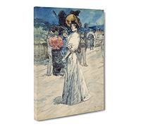 Henry Somm Outside The Moulin Galette Canvas Print | Gallery Wrapped 30mm Frame Wall Art | 24x16 inches | Ready to Hang | Modern Picture | Living Room Bedroom Lounge Office