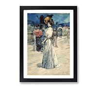 Henry Somm Outside The Moulin Galette Classic Painting Framed Print | A4 Black Framed Wall Art | Ready to Hang | Classic Historical Picture | Living Room Bedroom Lounge Office