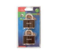 Henry Squire 35T Stronglock Card (2) Padlocks 38Mm Open Shackle Keyed HSQ35T
