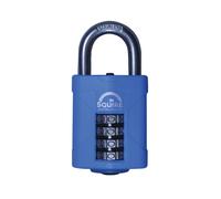 Henry Squire 4 Wheel Heavy-Duty Rustproof Combination Padlock, 50 mm (Length)