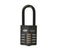 Squire Heavy Duty Padlock (CP60/2.5) - Toughest Long Shackle - 5 Wheel Combination Padlock - Alloy Steel for Corrosion Resistance - Weatherproof Lock for Home, School & Garage (Blue, 60 mm)