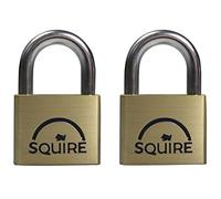 Henry Squire LN5 KA Lion Premium Solid Brass Padlocks, Twin Pack