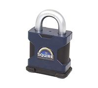 Henry Squire SS65 Padlock - CEN 5 Rated - High Security - Heavy Duty Padlock - 12.7mm Shackle, Anti Drill Protection, Boron Shackle, Hardened Steel Body - 6 x Keys Total Supplied Free of Charge