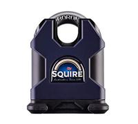Henry Squire SS65CS Stronghold 6 Pin S Cylinder Closed Shackle Steel Padlock, 65 mm (Length), Black/Blue