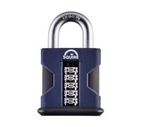 Henry Squire Stronghold 5 Wheel Open Shackle Combi Hardened Steel Padlock with Weather Cover
