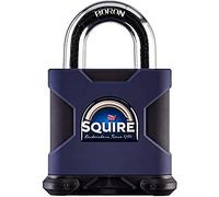 Squire Padlock Henry Squire Stronghold, 6-Pin S-Cylinder, Open Shackle Steel, 80 mm