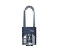 Squire Padlock Vulcan Combi 50/2.5 - 4-Wheel Combo, Boron Shackle, Weatherproof (Blue, 50mm)