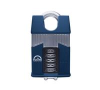 Squire Henry Warrior 5 Wheel Closed Shackle Combination Padlock, 65 mm (Length)