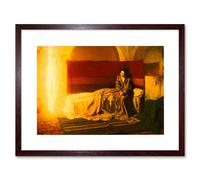 Henry Tanner The Annunciation 1898 Mary and Archangel Gabriel Flame Religion Christianity Artwork Framed Wall Art Print 12X16 Inch Artery8 Brown One Size