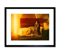 Henry Tanner The Annunciation 1898 Mary and Archangel Gabriel Flame Religion Christianity Artwork Framed Wall Art Print 12X16 Inch Artery8 Black One Size