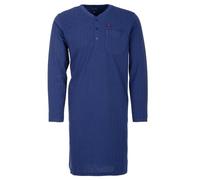 Henry Terre Men's Long Sleeve Nightdress Size M-3XL Sleep Shirt Pyjama Top Dots, blue, XXL