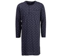 Henry Terre Men's Long-Sleeved Nightdress with Brush Chest Pocket Button Placket Size M-3XL, charcoal, XL