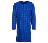 Henry Terre Men's Long-Sleeved Thermal Wave Design Chest Pocket Button Placket Size M-3XL, blue, XXL