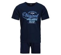 Henry Terre Men's Pyjamas Shorty Original Authentic Nightwear 2-Piece Set M-5XL Cotton, navy, XL