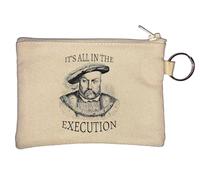 Henry The Eighth It's All in The Execution Key Chain Coin Purse Beige