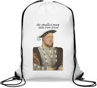 Henry The Eighth The Smallest Man Who Ever Lived Gym Sack Casual Drawstring Bag White