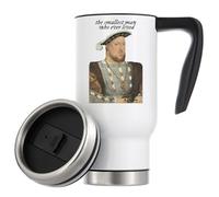 Henry The Eighth The Smallest Man Who Ever Lived Vacuum Insulated Thermal Travel Coffee Mug 480ml White