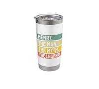 Henry The Man The Myth The Legend Funny Personalized Quote Stainless Steel Insulated Tumbler
