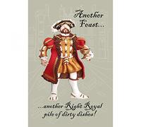 Henry VIII NOVELTY TEA TOWEL Another feast another right royal pile of dirty dishes