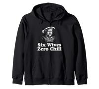 Henry VIII Six Wives Zero Chill Funny Zip Hoodie