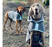 Henry Wag Microfibre Drying Dog Coat - Blue/Grey - Extra Extra Large