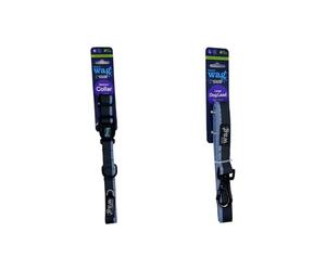 Henry Wag Medium Standard Collar & Large Lead Combo - Adjustable, Reflective, Soft-Feel Fabric, Sustainable, Grey & Blue