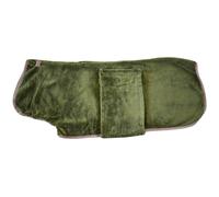 Henry Wag Refresh Dog Drying Coat - Medium 45 cm - 50% Bamboo, 50% GRS Recycled Polyester - Highly Absorbent, Quick Drying, Eco-Friendly Pet Glove Towel - Easy to Put On with Harness Slot