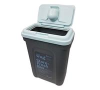 Henry Wag Store-Fresh Dry Dog Food Storage Box, Grey/Blue. Holds 15kg | Includes Measuring Scoop