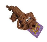 Henry Wag Travel Companion Rope Buddy - Pablo Dog - Pet Comforter when Travelling & Soft Natural Cotton Construction - Small (Chestnut Brown)