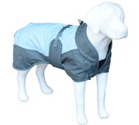 Henry Wag Waterproof Dog Coat, Blue And Grey Size Medium
