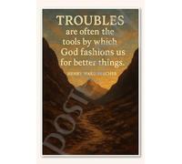 Henry Ward Beecher "Troubles Are Often the Tools" Inspirational 12"x18" US Made Poster
