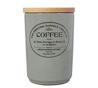Henry Watson - Airtight Coffee Canister - Dove Grey, Made in England - 11cm x 16cm The Original Suffolk Collection.