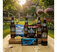 Henry Weston Cider Gift Hamper with Pub Snacks - 4 Bottles Henry Westons Cider & 3 Pub Snacks - Ultimate Gift in a Box