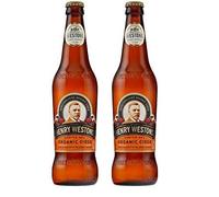 Henry Westons Organic Cider 8 x 500 ml Glass Bottles, 6% ABV - Multipack | Rich & Fruity Medium Dry with Honey Notes | Made Using Apples from our Organic Orchards (Pack of 2)