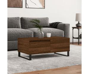 henry wooden coffee table with 1 drawer in brown oak