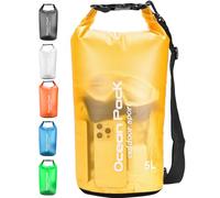 Henrycares Waterproof Dry Bag with Adjustable Shoulder Strap (Yellow, 5L)