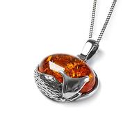 HENRYKA 925 Sterling Silver and Sleeping Fox Necklace - Chain