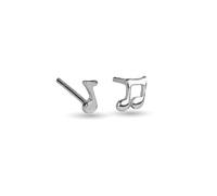 HENRYKA 925 Sterling Silver Mismatched Music Note Stud Earrings | Music Gifts | Minimal Earrings | Quaver Jewellery