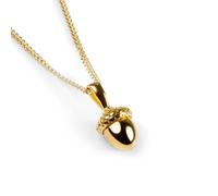 HENRYKA Acorn Necklace Pendant in Solid 925 Sterling Silver and 24ct Gold Plate | Woodland Jewellery | Nature Woodland Gifts for Her