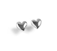 HENRYKA Miniature Heart Earrings in 925 Sterling Silver | 6mm x 5mm Classic Heart Stud Earring Set with Presentation Box | Great Gift for Girls & Women | Hypoallergenic Studs