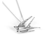 HENRYKA Swallow Necklace in 925 Sterling Silver, Minimal Necklace, Swift Bird Songbird Jewellery, Bird Gifts